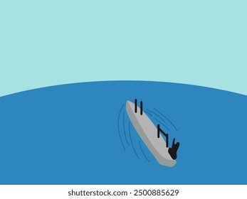 flat design maritime day vector illustration