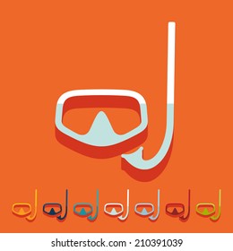 Flat design: mask