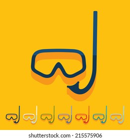 Flat design: mask