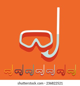 Flat design: mask