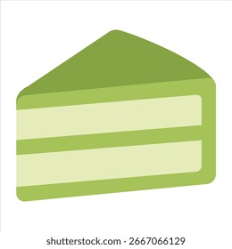 Diseño plano de menú matcha con café con leche, pastel y postres. Ilustración temática de té verde para café, restaurante y amantes dulces.
