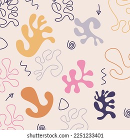 Flat design matisse style illustration. Matisse design element vector