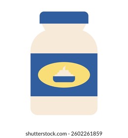 Flat design mayonnaise bottle icon. Vector.