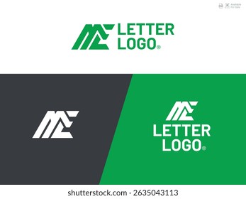 Flat design ME logo template