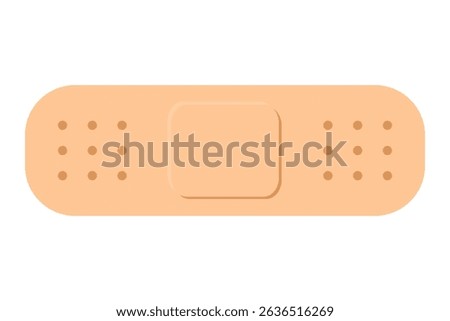 Flat design medical adhesive plaster icon on white background. Clipart image isolated on background.