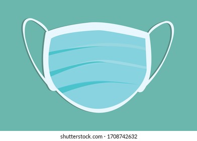 Flat design medical mask .vector