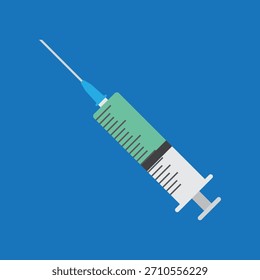 Vetor de seringa médica de design plano