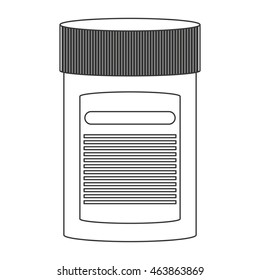 flat design medicine bottle icon vector illustration