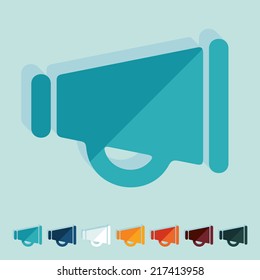 Flat design: megaphone