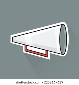 Flat Design of Megaphone, can be use as sticker, logo, and poster