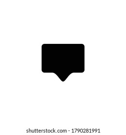 flat design message icon vector illustration