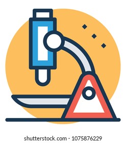 
Flat design of microscope icon, lab research 

