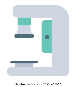 Flat design of microscope icon, lab research 
