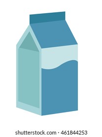 flat design milk carton icon vector illustration