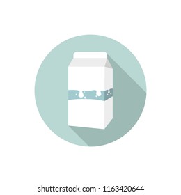 Flat design milk paper box