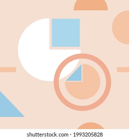 Diseño plano de fondo abstracto mínimo y transparente.