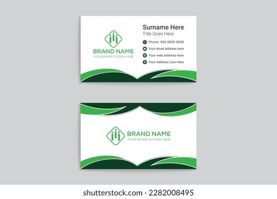 Flat design minimal business card design