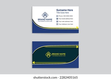 Flat design minimal business card design