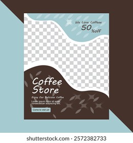 Flat design minimal coffee shop annual report 