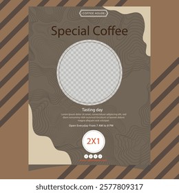 Flat design minimal coffee shop poster

