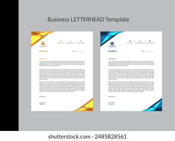 Flat design minimal letterhead template