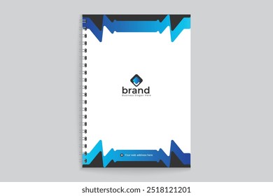 Flat design minimal notebook cover design