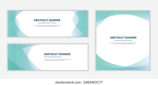 diseño plano minimalista Anuncios de onda Abstractas set colección