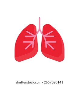 Flaches Design minimalistische Lungen Symbol Vektorgrafik für Projekte im Gesundheitswesen