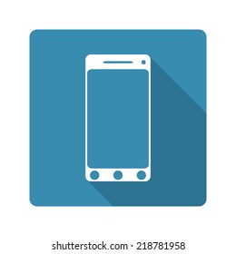 Flat design. mobile phone icon