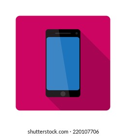 Flat design. mobile phone icon 