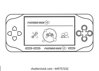 flat design mobile video game icon vector illustration line design
