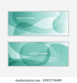 Flat design Modern Abstract wave banners background