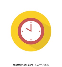 Flat design modern of analog clock icon vector image | ten o'clock