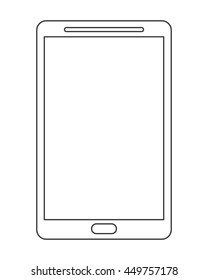 flat design modern cellphone icon vector illustration line design