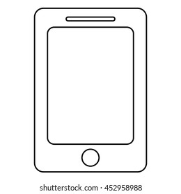 flat design modern cellphone icon vector illustration