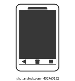 flat design modern cellphone icon vector illustration