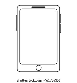 flat design modern cellphone icon vector illustration