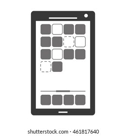 flat design modern cellphone icon vector illustration