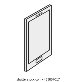flat design modern cellphone icon vector illustration