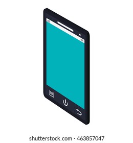 flat design modern cellphone icon vector illustration