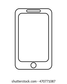 flat design modern cellphone icon vector illustration