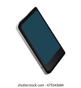 flat design modern cellphone icon vector illustration
