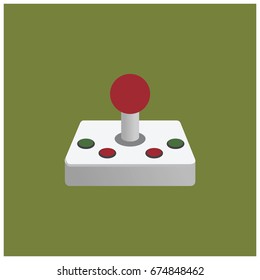 Flat design modern gamepad controller. Vector illustration.