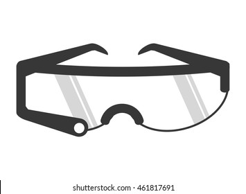 flat design modern glasses icon vector illustration