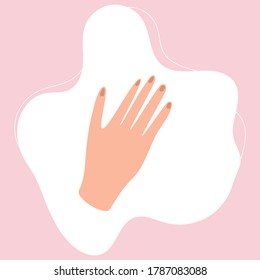 Flat design modern hand gestures. Pose of male and female hands and finger.