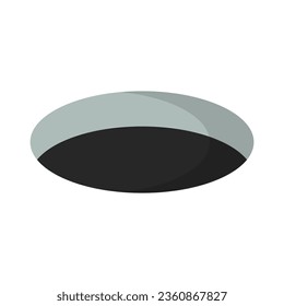 Flat design modern hole icon. Vector.