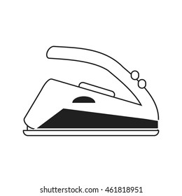 flat design modern iron icon vector illustration