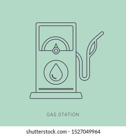 Flat design modern and retro gas pumps isolated