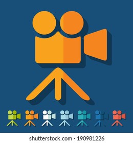 it is a flat design in modern style