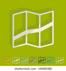 it is a flat design in modern style